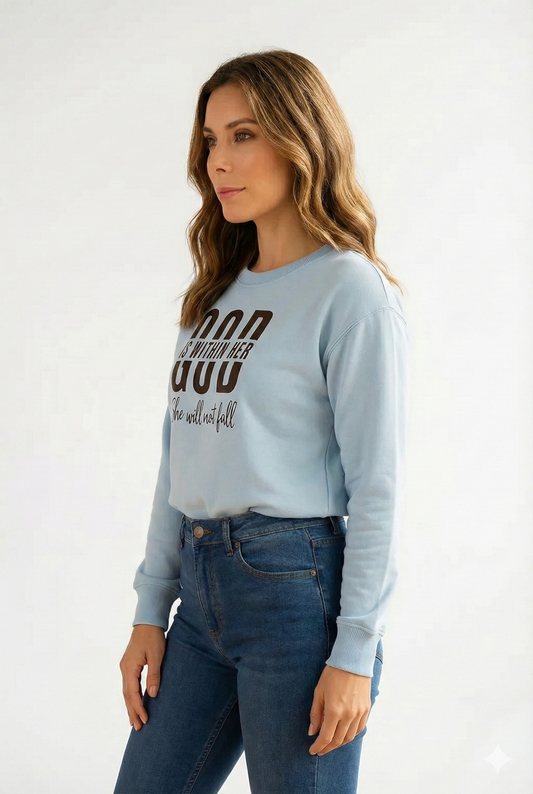 Sky Blue Premium Sweatshirt – Premium & Motivational HD Print
